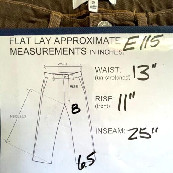 RE/DONE 70s Ultra High Rise Stove Pipe Jeans Womens Size 25 Brown Straight Leg - Picture 12 of 16